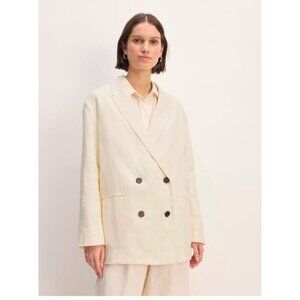 Everlane Cream Double-Breasted Blazer